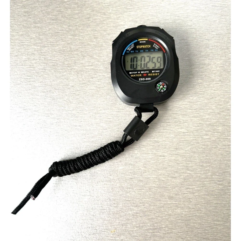 Sportwatch ZSD-009 Stop Watch Timer Clock Water Resistant w/ Compass